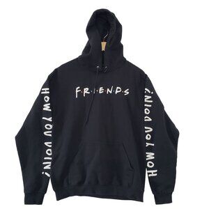 Friends TV Show Black Hoodie How You Doin Sleeves Nostalgia‎ Sitcom Casual Relax